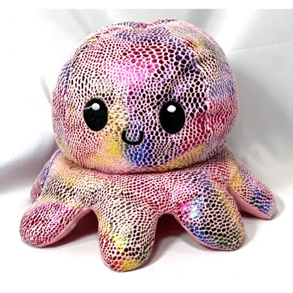 Tee Turtle Mood Flip Octopus Plush Toy Reversible Happy Mad Emotions Teaching